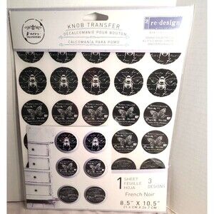 NEW Redesign by Prima Redesign Knob Transfer - French Noir Black